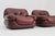 Set Vintage Italian Burgundy Lounge Chairs by Sapporo for Mobil Girgi, 1970s, Set of 2 For Sale - Image 10 of 11