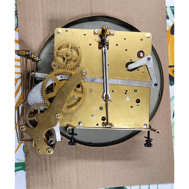 1960s Westminster Chime German Wall Clock by Jauch, Mechanical, West Germany, 1960s For Sale - Image 5 of 6