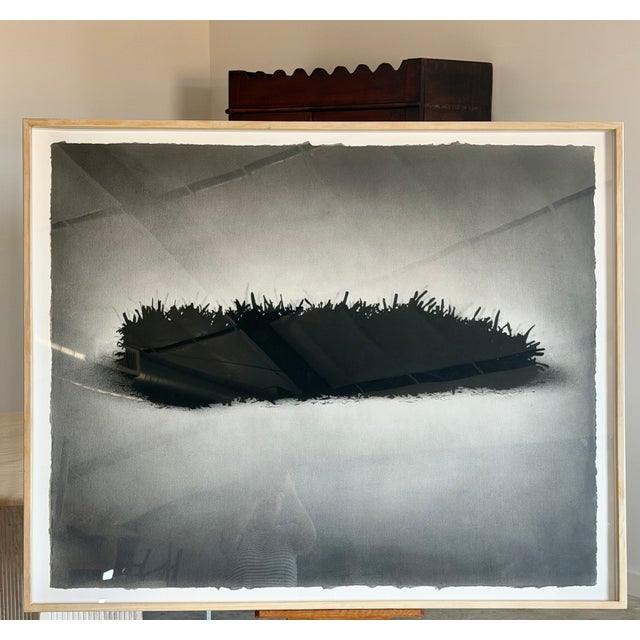 Wood Monumental Graphite + Charcoal Drawing Signed Framed "St Augustine 3" by Robert Flynn For Sale - Image 7 of 18