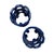 Mid-Century Modern Pair of 1970s Cobalt Blue Lacquered Wood Geometric Candle Holders For Sale - Image 3 of 3