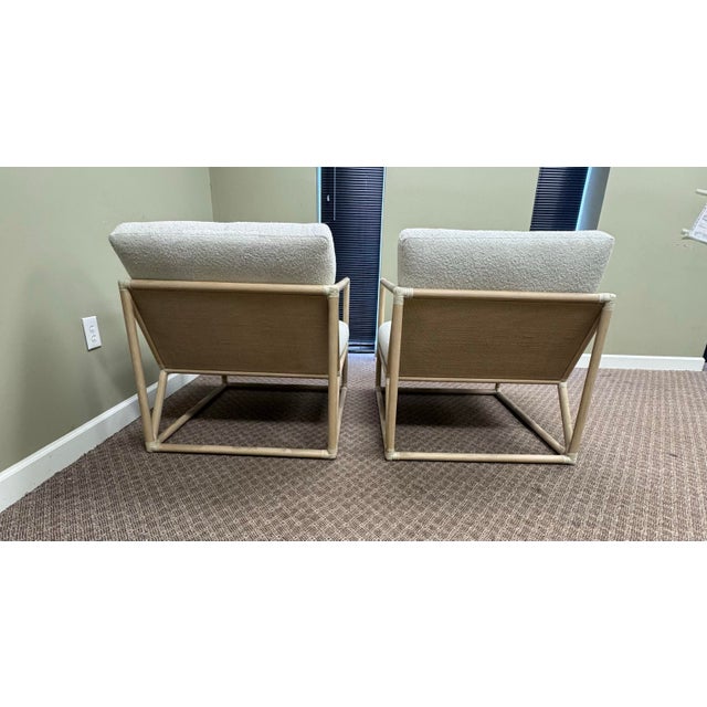 Barbara Barry for McGuire Furniture Frame Lounge Chair- Set of 2 For Sale In Greenville, SC - Image 6 of 12