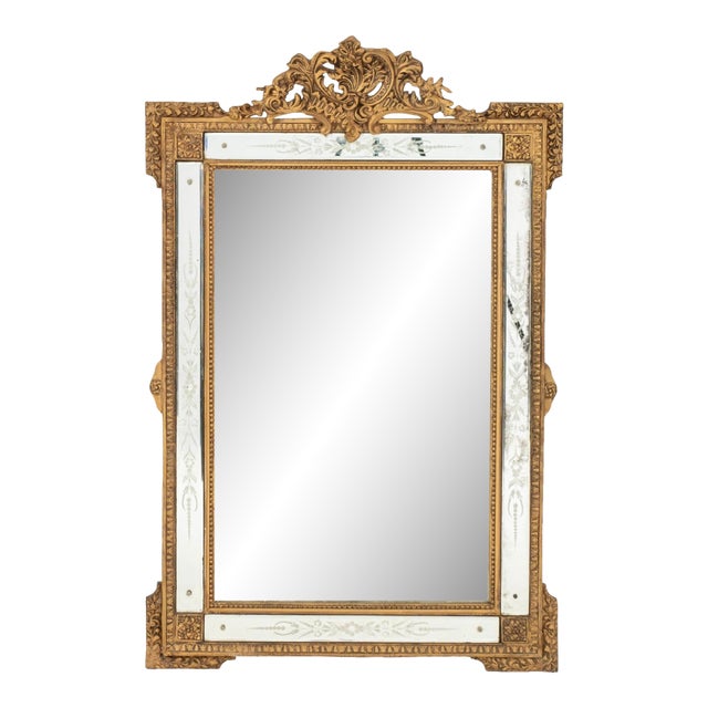 Early 20th Century French Louis XV Style Parclose Mirror For Sale