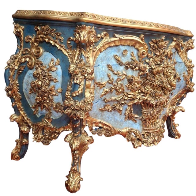 Transform your space with this stunning handcrafted Rococo-style chest of drawers, designed to be the centerpiece of any...