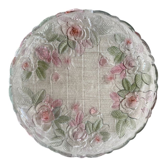 Vintage Studio Nova Retired Beauty Rose Serving Platter by Mikasa For Sale