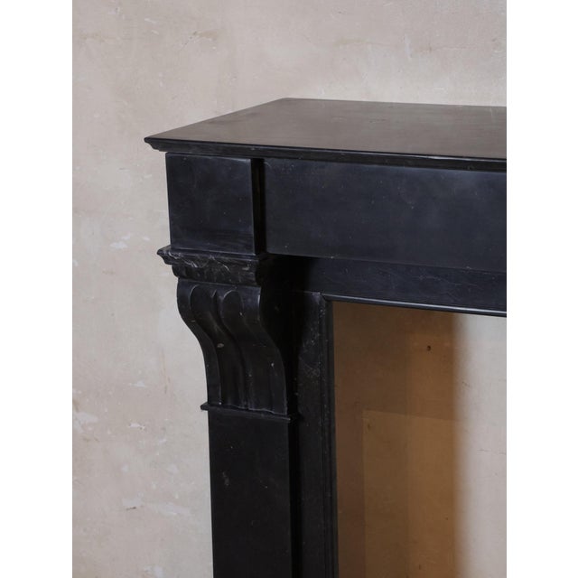 Black Antique Dutch Black Marble Mantel Piece, 1890s For Sale - Image 8 of 11
