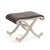Cora Stool - Grey Velvet / Off-white Painted Frame For Sale - Image 4 of 4