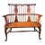 Vintage George III Style Solid Oak Windsor Style Comb- Back Settee Bench For Sale