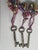 Nice set of 3 antique skeleton keys with multicolor tassels.