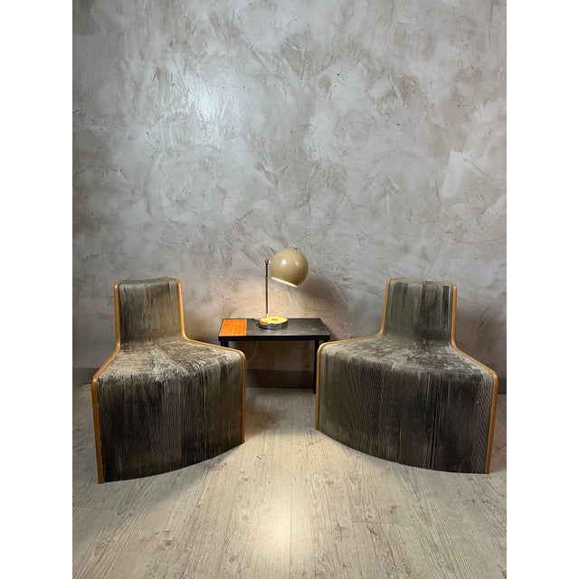 Brown The Flexible Love Lounge Chairs by Chishen Chiu, 2000s, Set of 2 For Sale - Image 8 of 9