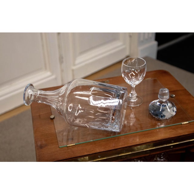 Cocktail Bar Trolley with Saint-Louis Crystal Decanters and Glasses, 1930s, Set of 17 For Sale - Image 15 of 16
