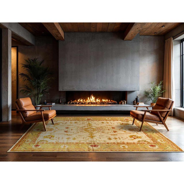 Antique Turkish Oushak Rug 9' X 12'2'' For Sale - Image 4 of 4
