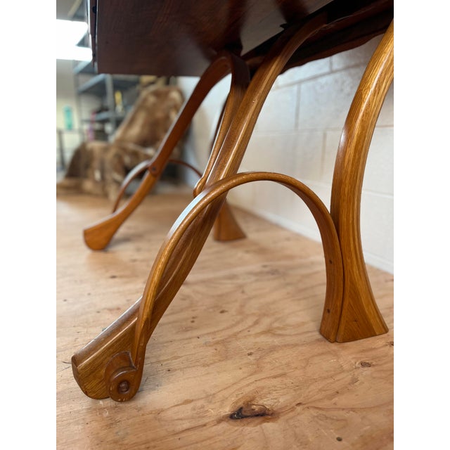 1980s Handcrafted Bentwood Roll Top Desk With Chair For Sale In Portland, OR - Image 6 of 12