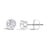 Haus of Brilliance 14K White Gold 1/2 Cttw Lab Grown Diamond Bezel Solitaire Stud Earrings For Sale - Image 4 of 4