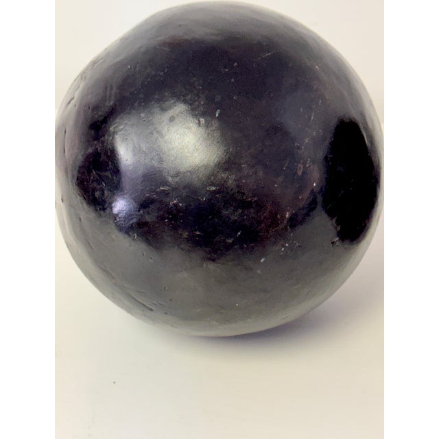 Pair of Modern Artisan Bronze Garden 8" Balls/Spheres, Late 20th Century For Sale - Image 16 of 18