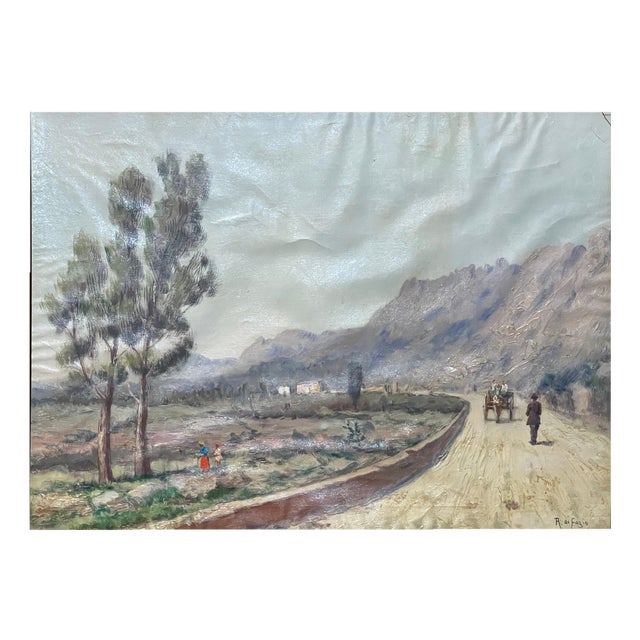 Rosario Di Fazio, Sicilian Landscape, 20th Century, Oil Painting on Canvas For Sale