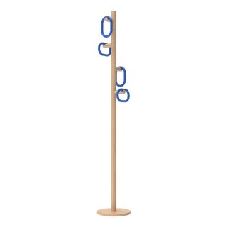 Blue Fernand Coat Stand in Natural Oak by Harto For Sale