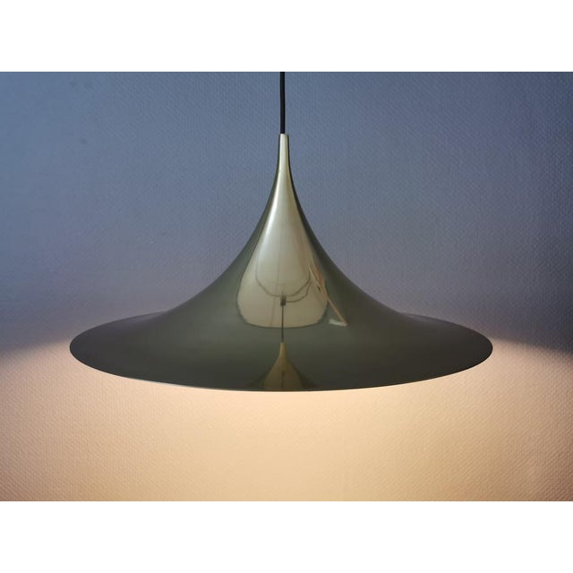 Vintage Golden Semi Hanging Lamp by Claus Bonderup & Torsten Thorup for Fog & Mørup, 1974 For Sale - Image 6 of 12