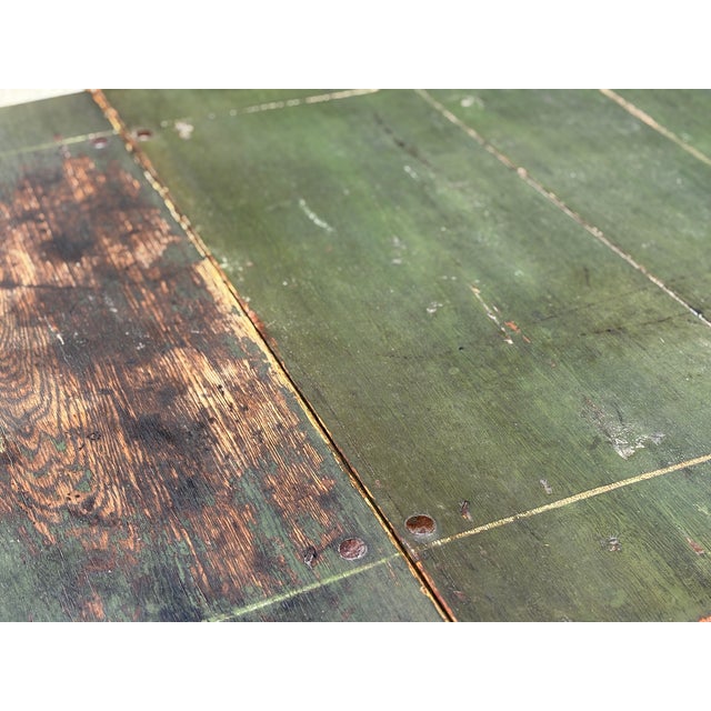 19th Century Swedish Green Painted Drop-Leaf Dining Table, 1820 For Sale - Image 14 of 15