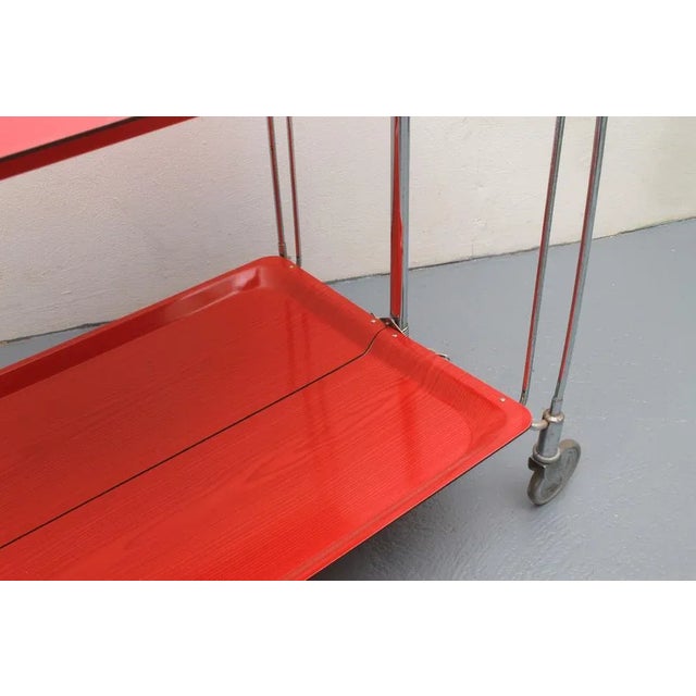 Foldable Serving Cart from Dinett, 1970s For Sale - Image 3 of 10