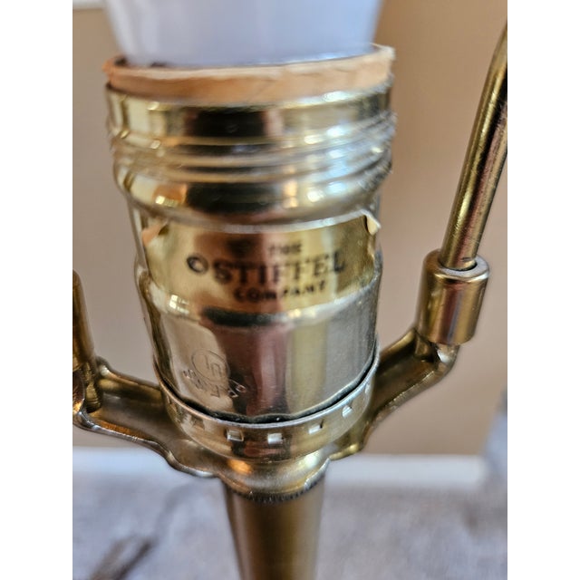 Vintage Stiffel Brass Urn Trophy Lamps With Shades - A Pair For Sale - Image 11 of 11