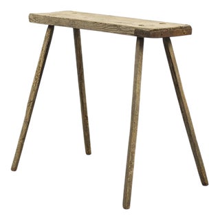 Primitive Wabi Sabi Old Farmhouse Workbench / Side Table For Sale