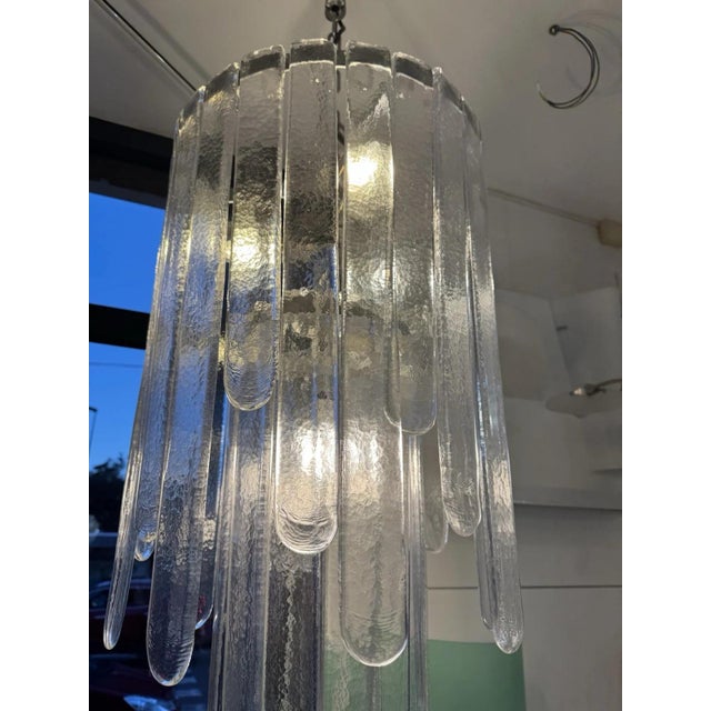 Waterfall Chandelier in Murano Glass by Carlo Nason for Mazzega, 1970s For Sale - Image 8 of 14