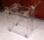 Mid-Century Modern Bent Lucite Studio Crafted Mid-Century Modern Tea Bar Cart on Wheels For Sale - Image 3 of 7