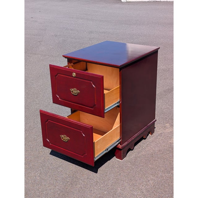 Mid 20th Century Two Drawer Locking Filing Cabinet With Key For Sale In Washington DC - Image 6 of 9