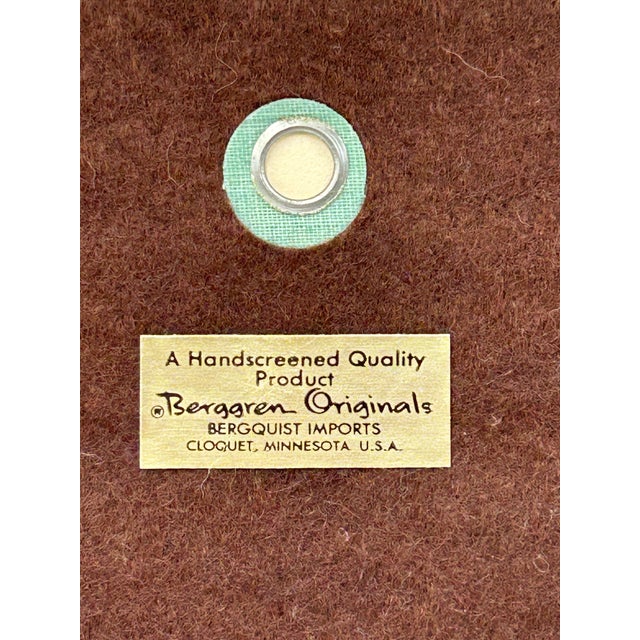 Purple Gant Gaither Rare Signed Cat Trivet Berggren Originals Handscreened Ceramic For Sale - Image 8 of 9