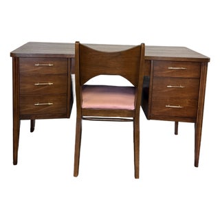 1960s Broyhill Saga Desk and Chair Set For Sale