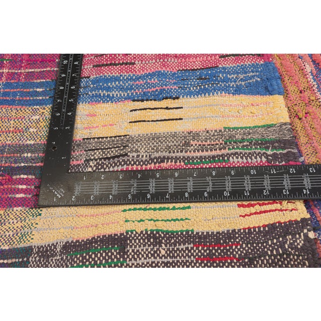 Textile Vintage Azilal Boucherouite Moroccan Rug, 06'00 X 06'03 For Sale - Image 7 of 10