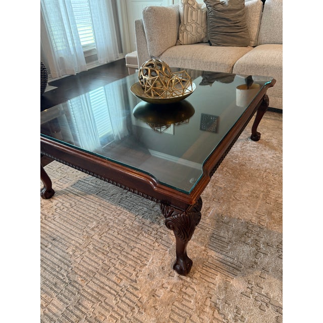 1990s 1994 Thomasville Mahogany Coffee Table For Sale - Image 5 of 5