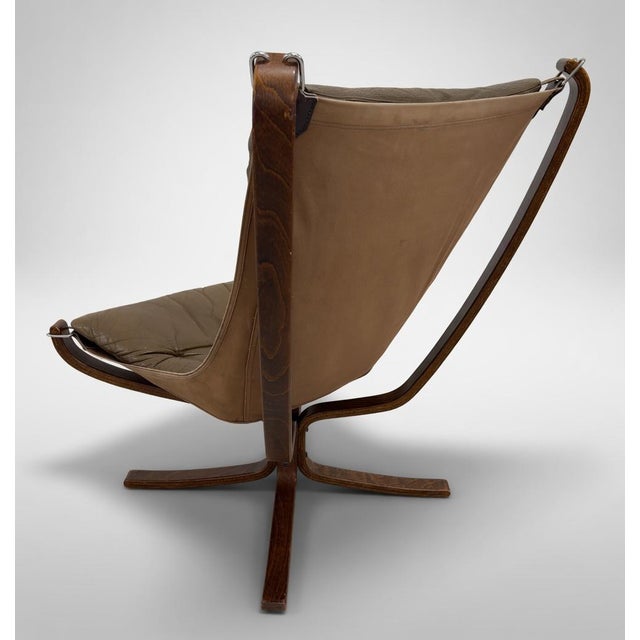 Olive Falcon Chair by Sigurd Ressell for Vatne Furniture, 1960s For Sale - Image 9 of 14