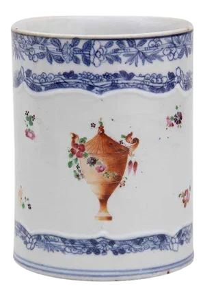 18th Century Chinese Export Porcelain Blue & White Tankard Mug