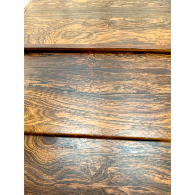 Brown 1960s Danish Modern Rosewood Nesting Tables by Poul Jeppesen – Set of 3 For Sale - Image 8 of 12