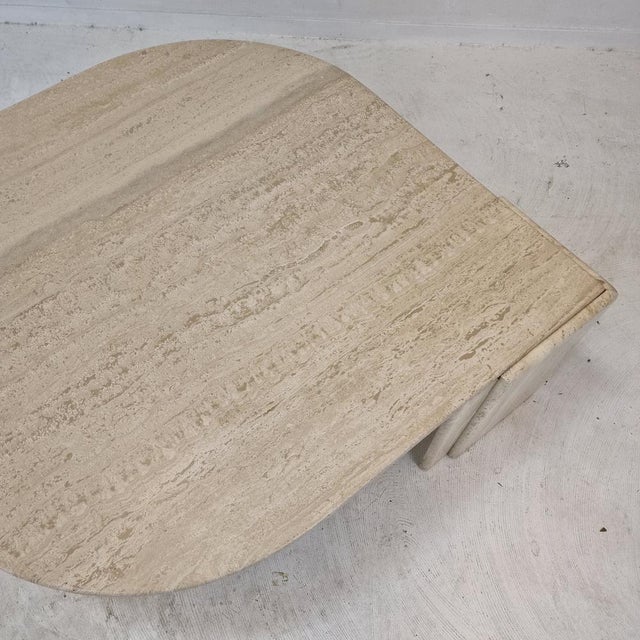Italian Travertine Coffee Table, 1989 For Sale - Image 14 of 18