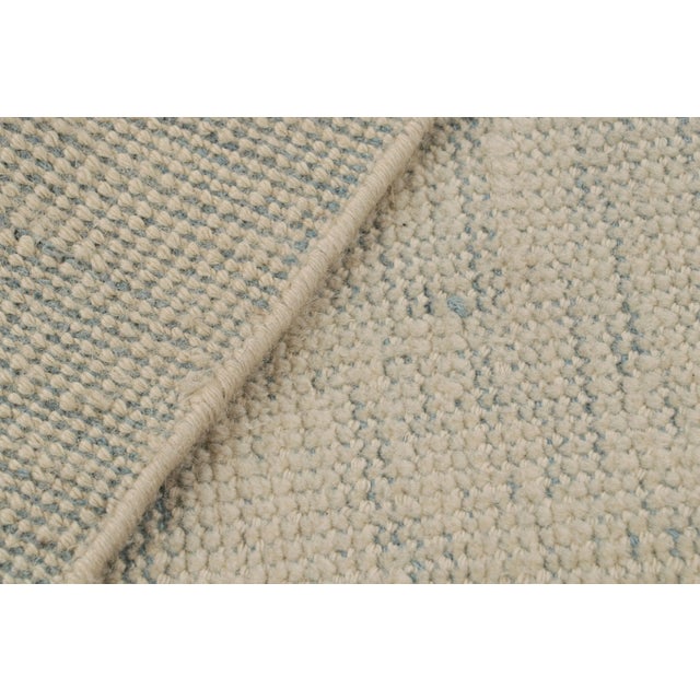 Textile Rug & Kilim’s Contemporary Solid Rug in Beige and Blue For Sale - Image 7 of 7