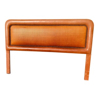 Southwestern Custom Made Leather King Headboard For Sale
