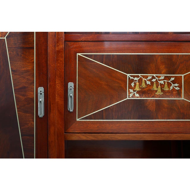 Art Deco Marquetry Cabinet from De Coene Freres, Belgium, 1920s For Sale - Image 4 of 18