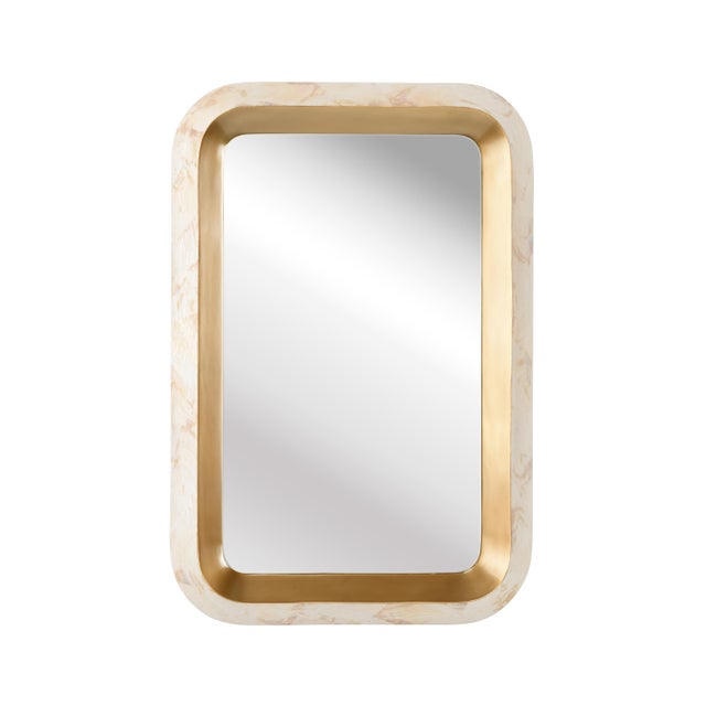 The iridescent nature of the creamy cabebe shell creates a dazzling frame for this large wall mirror. Comes with metal...