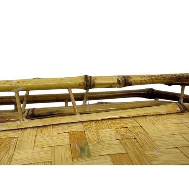 1970s Vintage 1970s Bamboo Serving Trays -a Set of 6 For Sale - Image 5 of 9