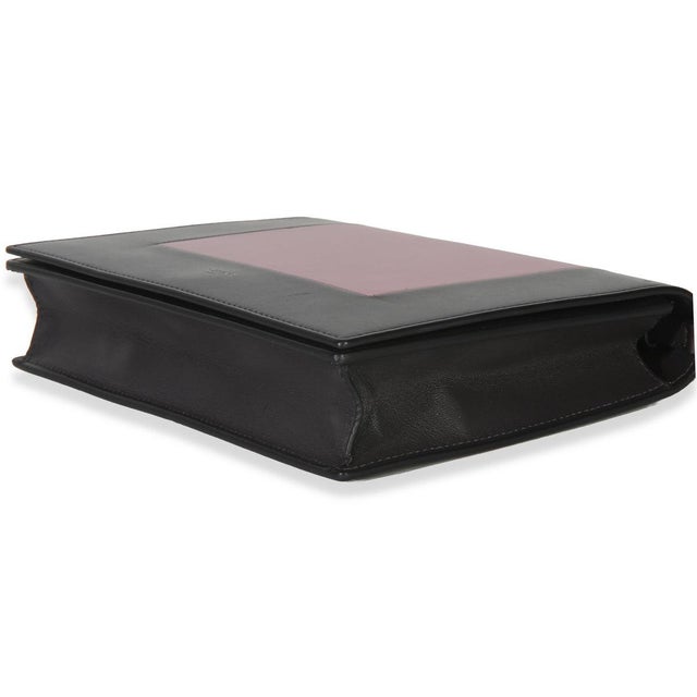 Animal Skin Grey Pink Smooth Calfskin Frame Evening Clutch On Chain For Sale - Image 7 of 9