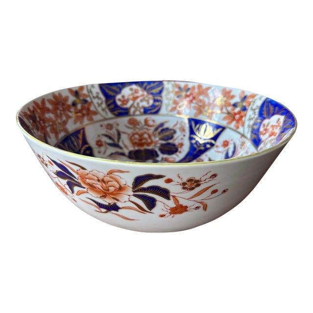 Large Scale Vintage Hand Painted Imari Bowl For Sale