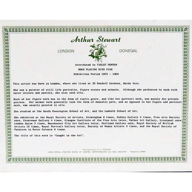 19c English Oil Painting, Jack Russels, v. Newton For Sale - Image 12 of 12