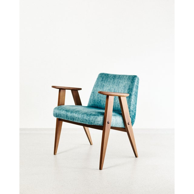 Blue Chair by Josef Chierowski, 1970s For Sale - Image 6 of 6