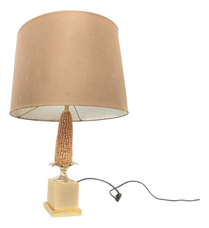 Vintage French Corn Table Lamp, 1970s