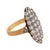 1910s 1910s French Belle Époque 1.60 Carat Diamond 18k Yellow Gold Platinum Navette Ring, Size 6.75 For Sale - Image 5 of 5