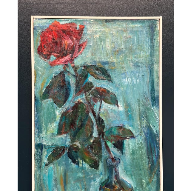 Ernst Baumann, Rose, 1960s, Oil on Canvas, Framed For Sale - Image 18 of 18