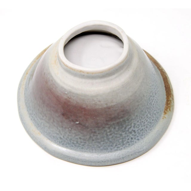 Oxblood Red Vintage High Gloss Glazed Studio Art Pottery Bowl For Sale - Image 8 of 9