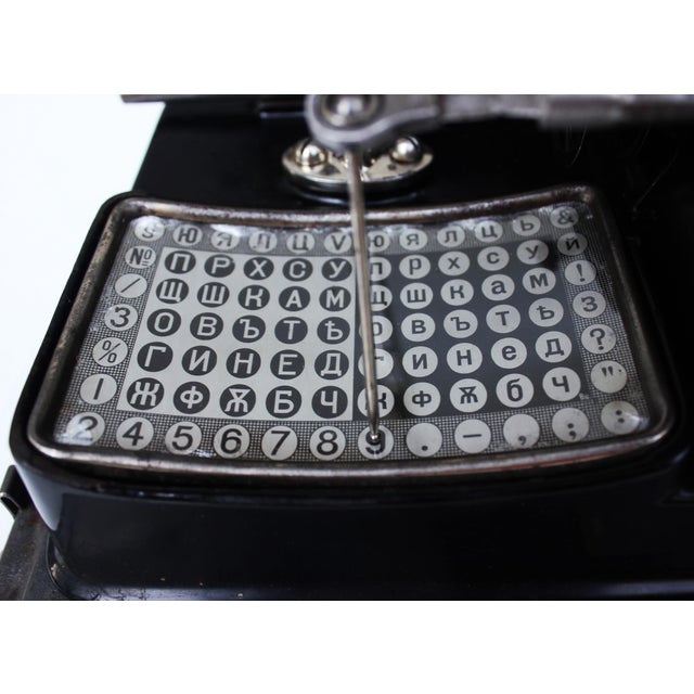 Aeg Mignon Model 4 Index Typewriter with Cyrillic Index, Germany, 1920s For Sale - Image 4 of 11